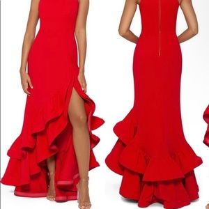 Red dress/gown Size 2